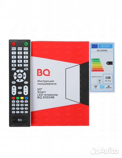 Смарт телевизор BQ 50S04B Black 4K UHD, 50 дюймов