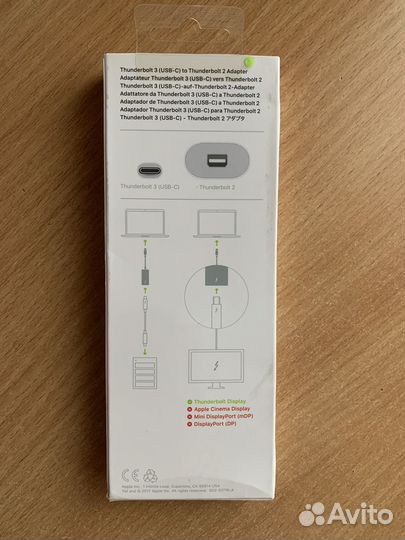 Apple thunderbolt 3 (USB-C) to thunderbolt 2