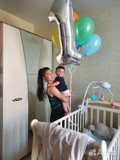 Детская кроватка с маятникоми с ящиком