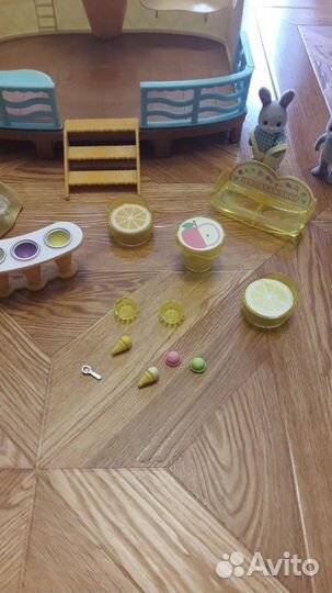 Зайчики sylvanian и кафе мороженое