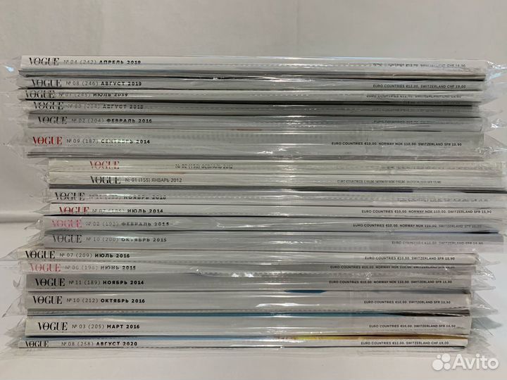 Журналы Vogue 100 шт. (новые, запечатаны)