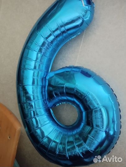 Надувной шарик цифра 6