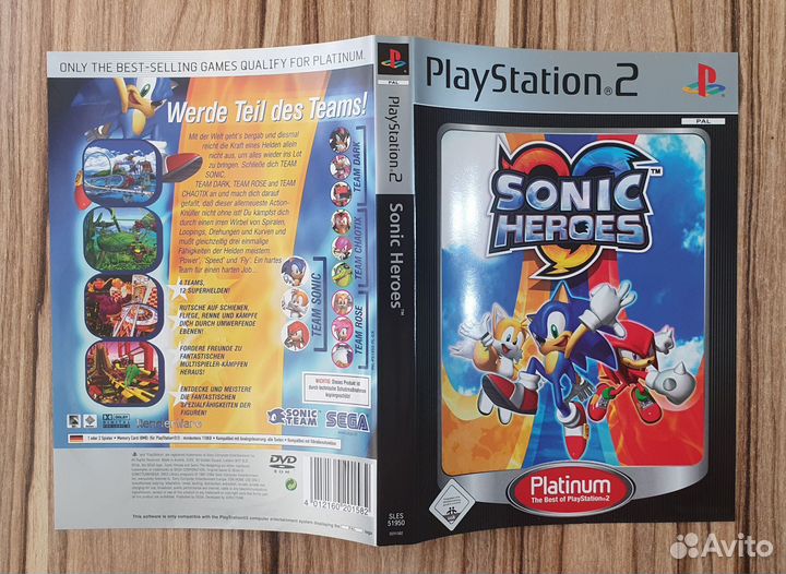 PS2 Sonic Heroes. Лицензия