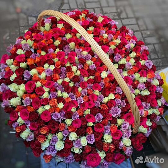 Цветы Розы Букет 101 роза