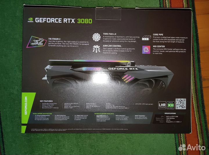 Видеокарта MSI trio Z gaming rtx 3080 10gb
