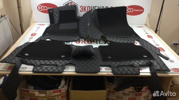 3D Коврики KIA Sorento Салон Багажник Экокожа