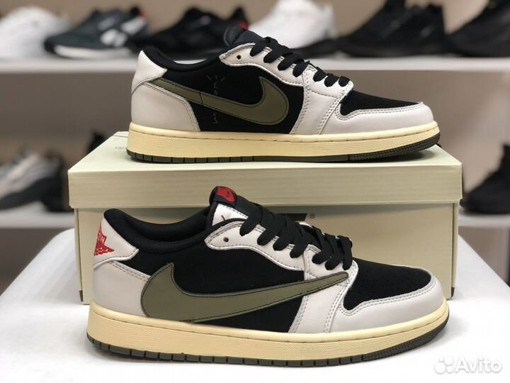 Кроссовки Nike Air Jordan Travis Scott olive