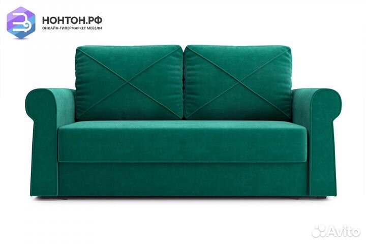 Диван еврокнижка Лира изумрудный