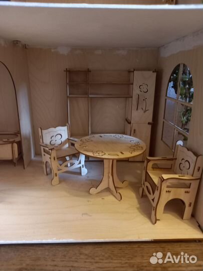 Кукольный домик для барби с мебелью