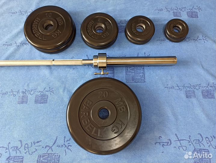 Штанга 100кг MB Barbell Металлическая втулка Новая