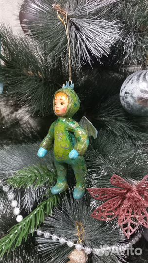 Елочные игрушки из ваты