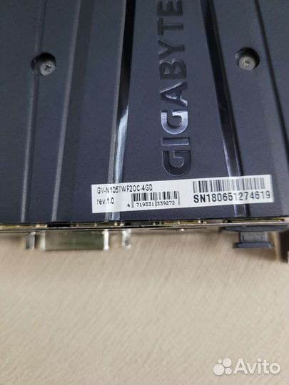 Видеокарта Gigabyte GTX 1050 ti Windforce OC 4gb