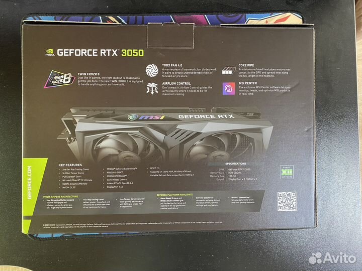 Видеокарта MSI RTX 3050