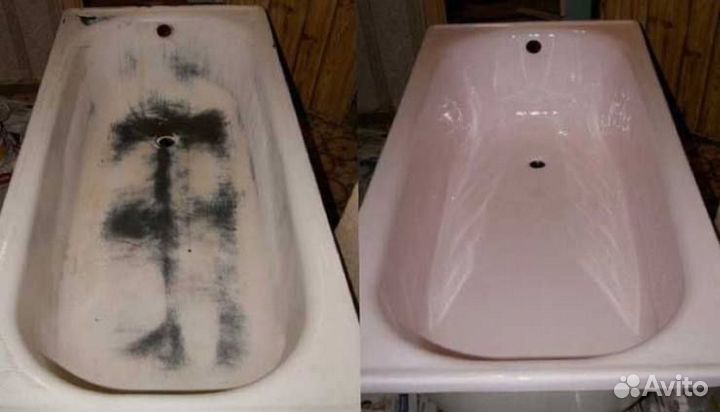 Реставрация чугунной ванны жидким акрилом