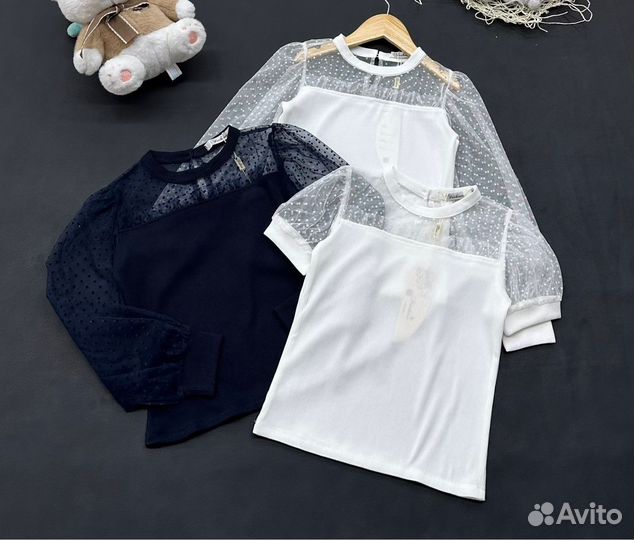 Школьная блузка трикотажная, 128-152