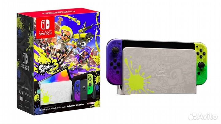 Nintendo switch oled splatoon 3 edition + игры
