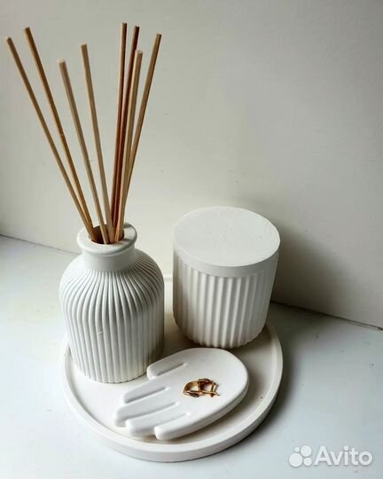 Подарочные наборы из гипса и свечей