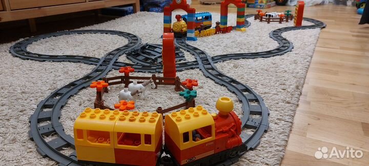 Детский конструктор город с железной дорогой