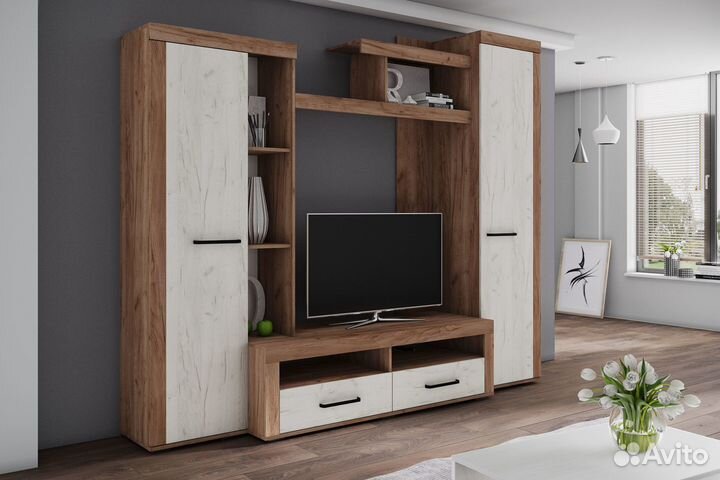 Стенка гостиная 248 см. Вместительная гостиная. Ма