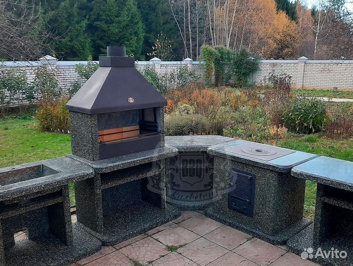 Барбекю зона с доставкой до участка