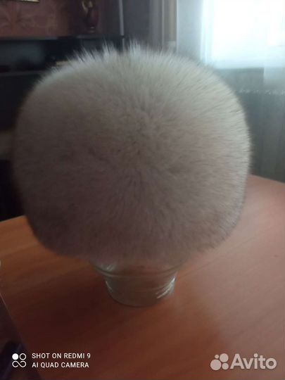 Шапка песец белая