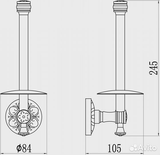 Держатель для туалетной бумаги Savol 58а (S-00585