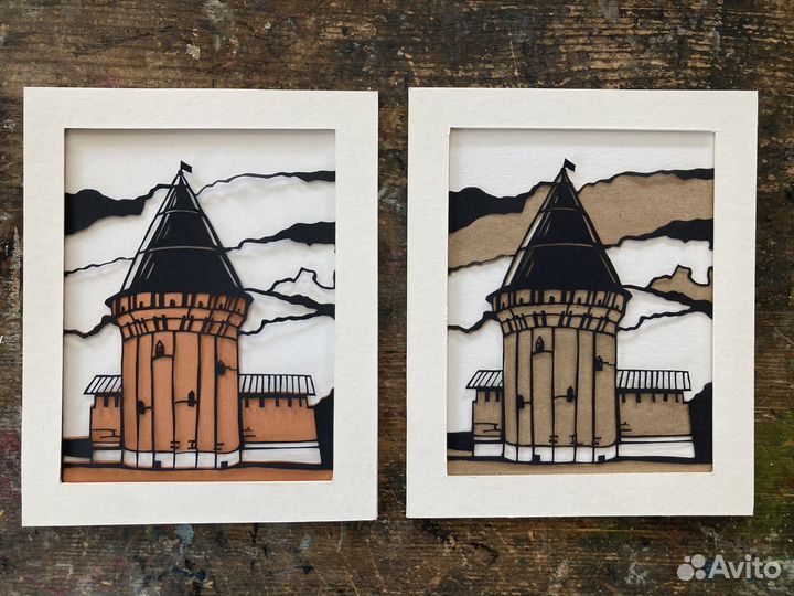 Картина из бумаги Смоленск