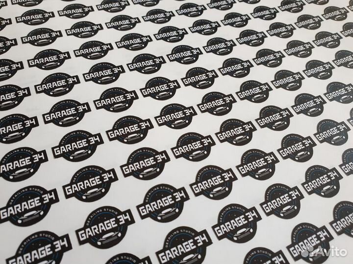 Наклейки круглые с логотипом