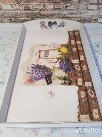 Поднос деревянный для завтрака