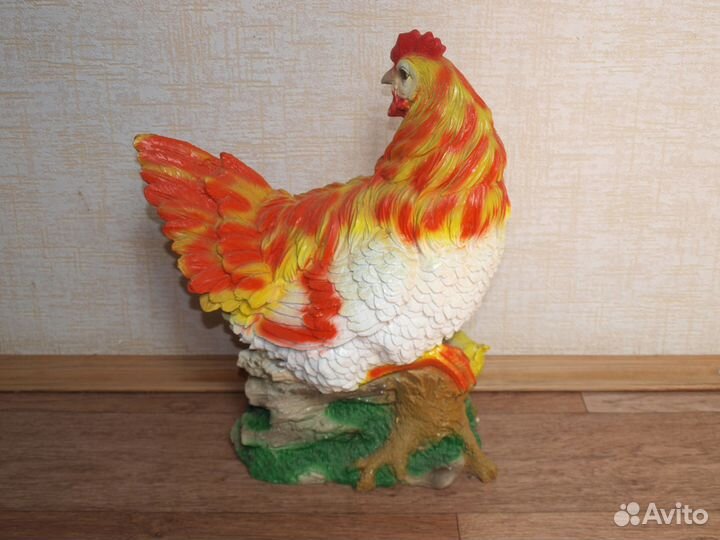 Садовая фигурка курица с циплятами