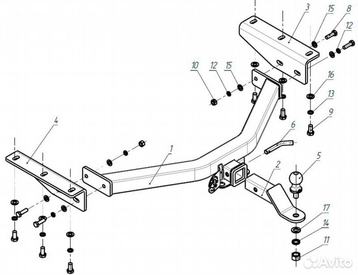 Фаркоп на Акура / acura MDX 2013+