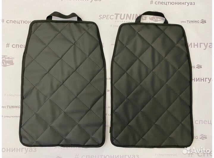 Защитные чехлы на сиденья чёрный ромб, к-т 2 шт