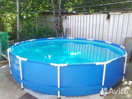 Каркасный бассейн intex бу