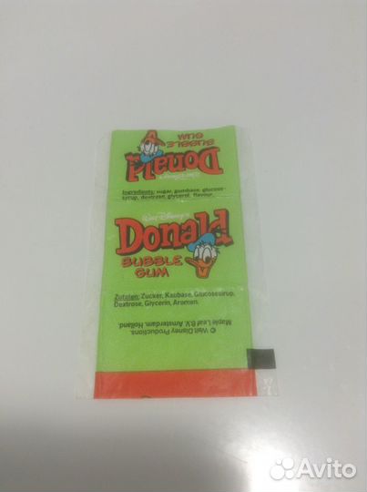 Фантик от жвачки Donald зеленый 1 шт