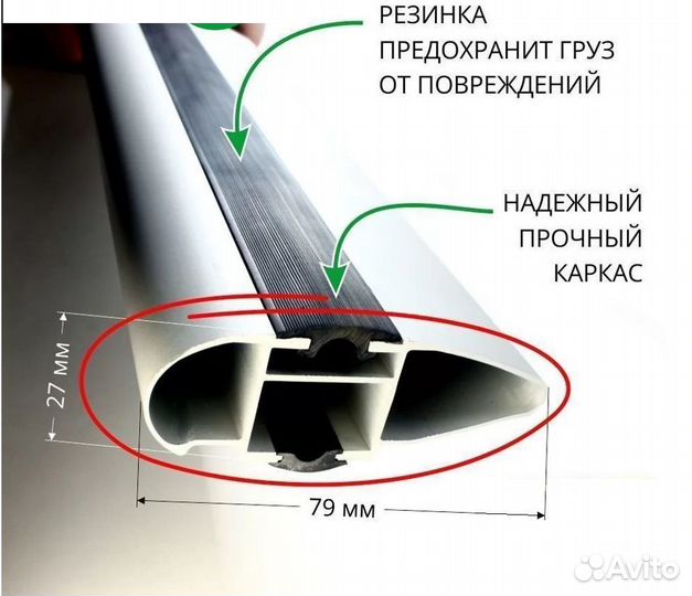 Багажник на интегрированные рейлинги с поперечинам