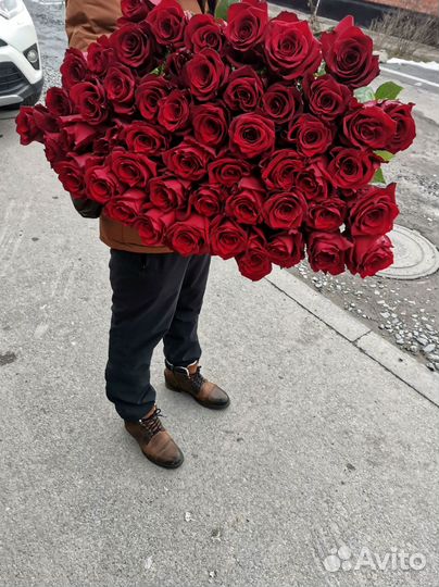 Розы с доставкой, букет роз 101