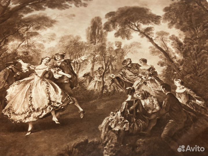 Старинная гравюра. 19 век в раме