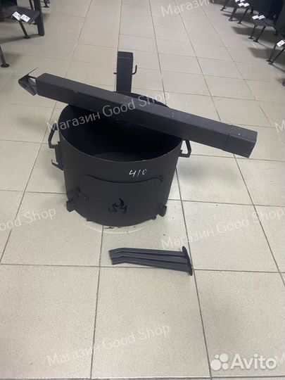 Печь под казан 16л с трубой