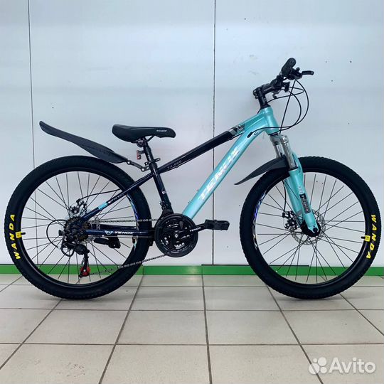 Велосипед горный чёрно-голубой