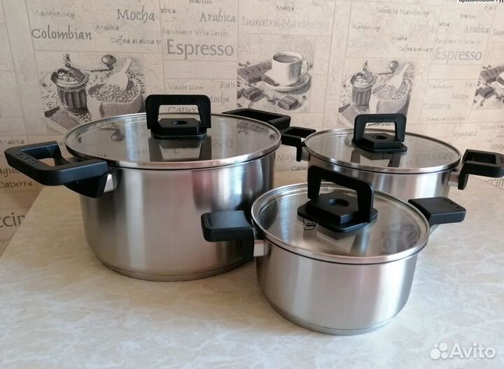 Кастрюли набор Polaris Fold&Keep 6S Новый