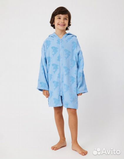 Детское полотенце с капюшоном на молнии