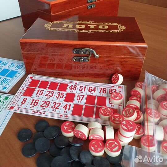 Русское лото mini лакированная шкатулка дерево
