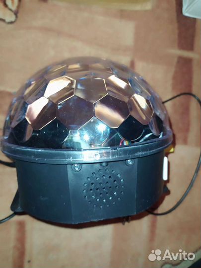 Мр3 колонка, диско шар, пульт, новый