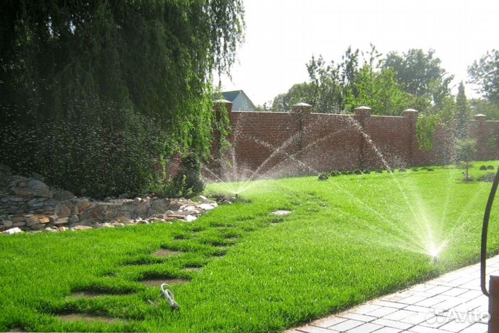 Рулонный газон. Укладка + Автополив