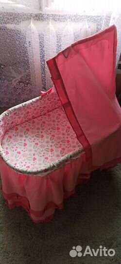 Кроватка колыбель для кукол+коляска