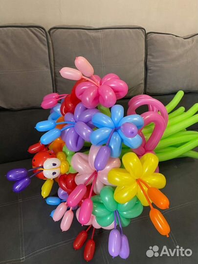 Ромашки из воздушных шаров