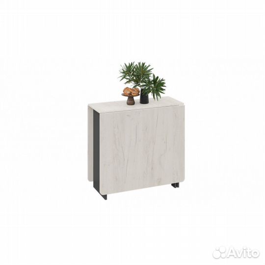 Стол-книжка тип 2 - Антрацит/Дуб крафт белый