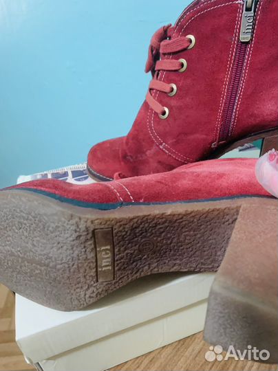Ботинки женские зимние, замша р.38