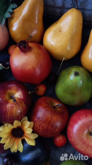 Муляжи фруктов и овощей + целый пакет залени