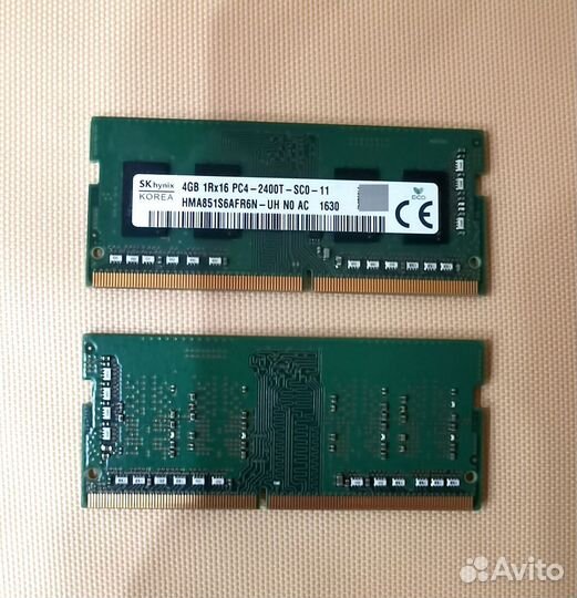 DDR4 4 GB за 2 штуки